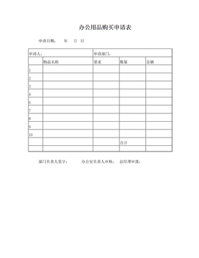 辦公用品購(gòu)買(mǎi)申請(qǐng)表 規(guī)范管理與高效采購(gòu)指南